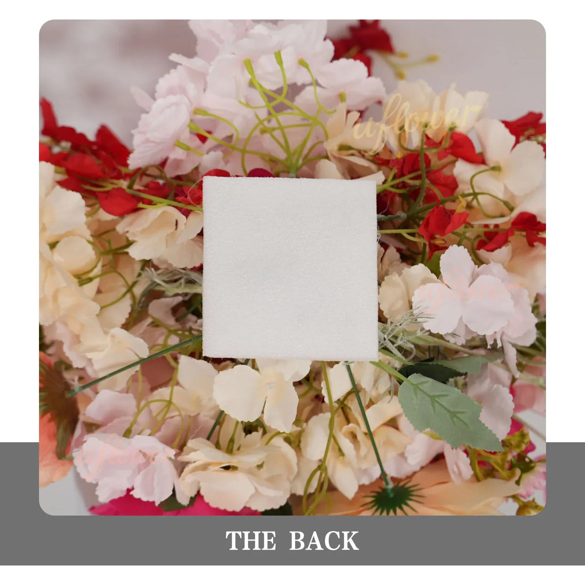 Uflower Champagne Pink Flower Arrangement Wedding Party Backdrop Floral Props SET80176-01 - Uflower