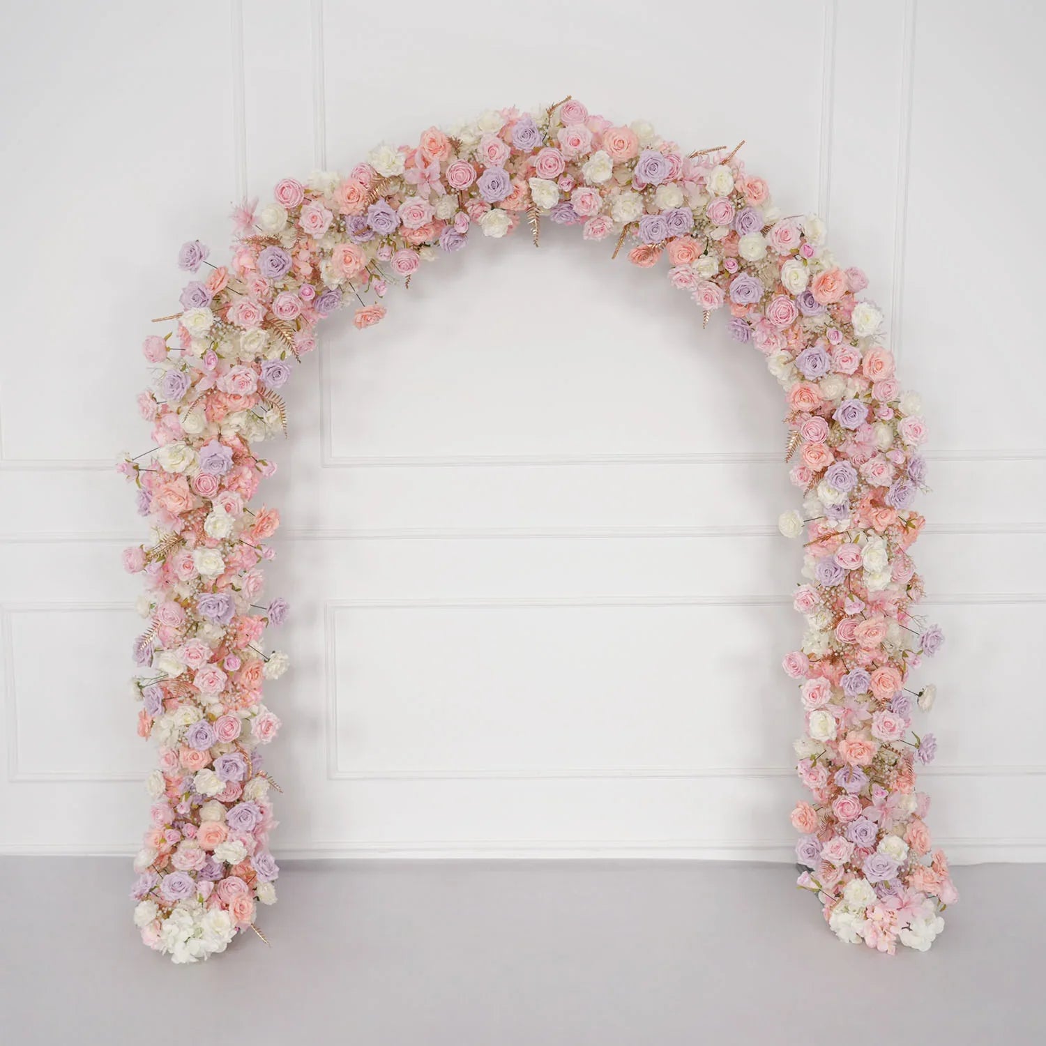 Uflower Purple Pink Rose Floral Door Arch Wedding Party Backdrop Decoration MC80127 - Uflower