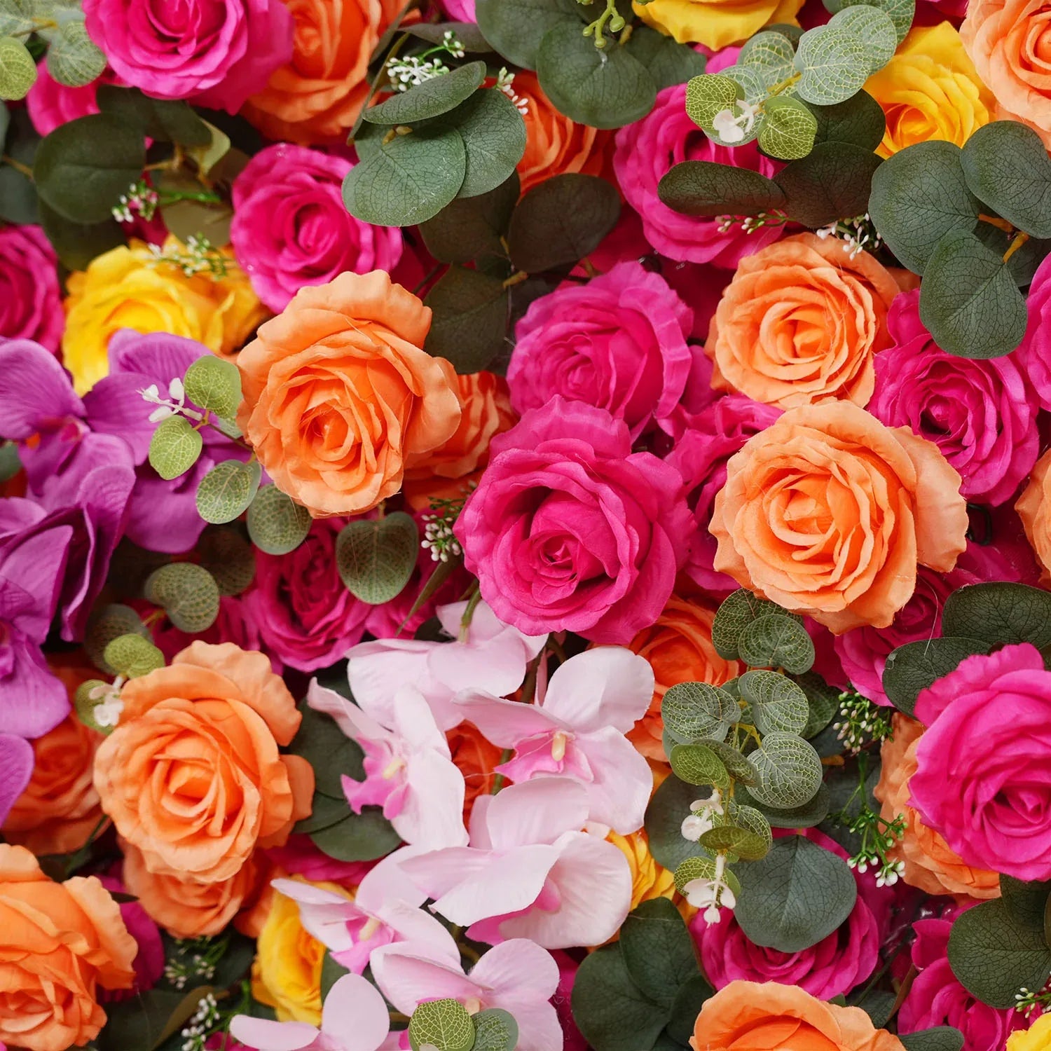 Artificial Mix Rose Butterfly Orchid 5D Wedding Flower Wall SET80068 - Uflower