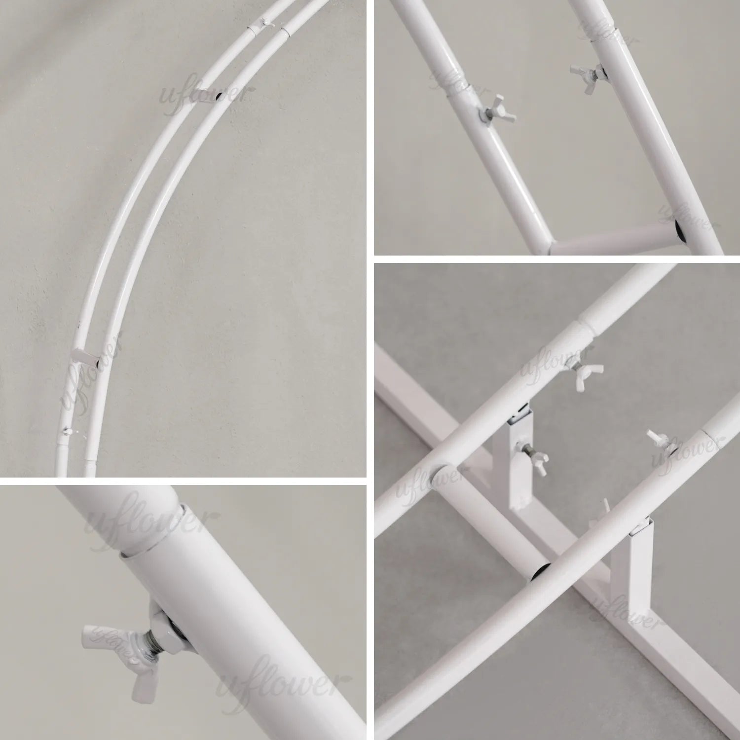 Uflower 2M Round Iron Arch Wedding Arch Flower Stand Event Frame Props MSD80025-01