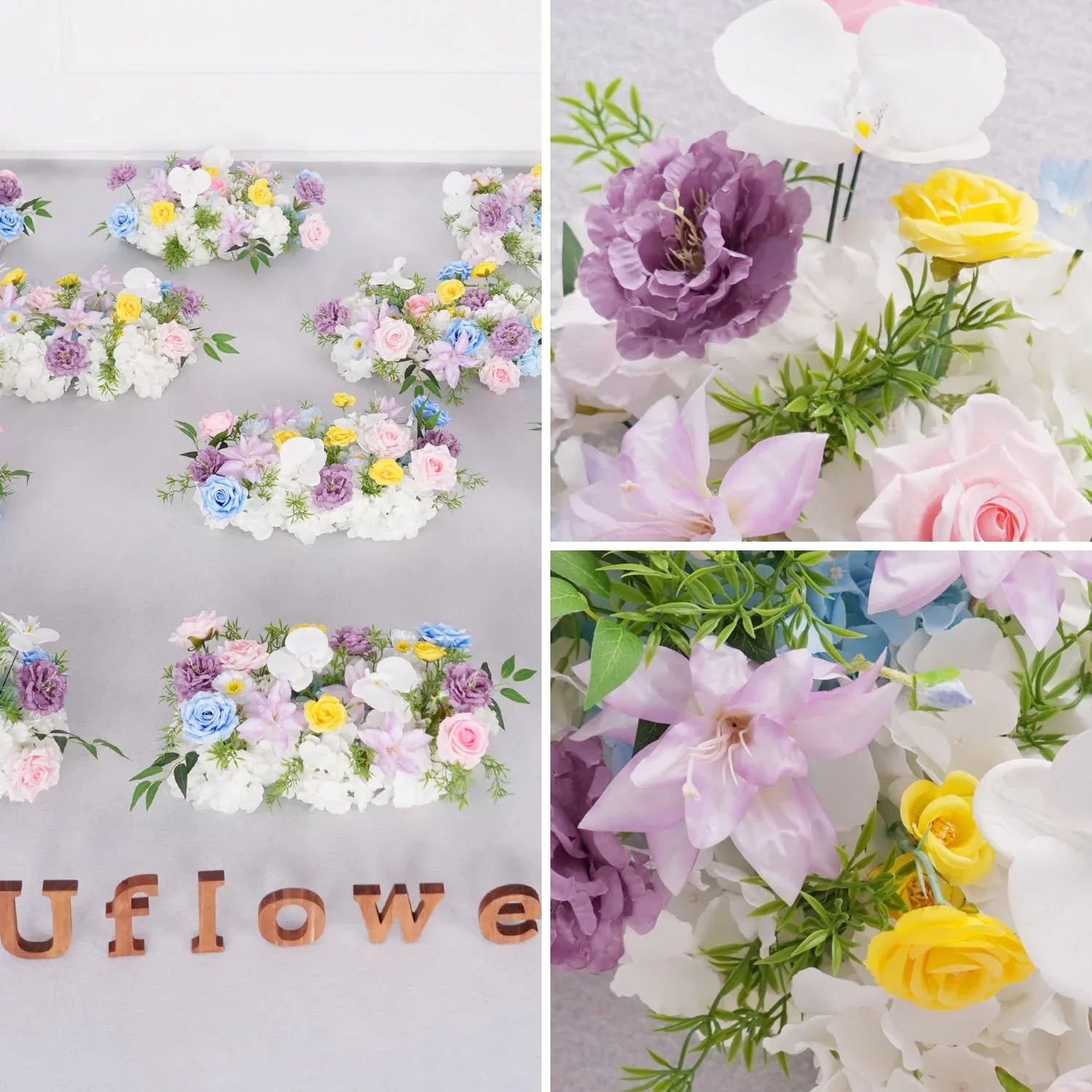 Uflower Colored Table Runner Arrangement Wedding Backdrop Wall Decor M