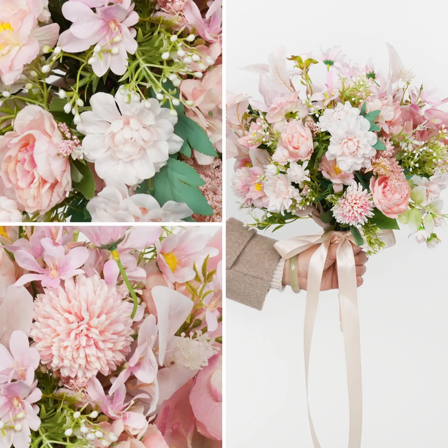 Uflower Bridal Bouquet in Blush & Cream MG80009-01
