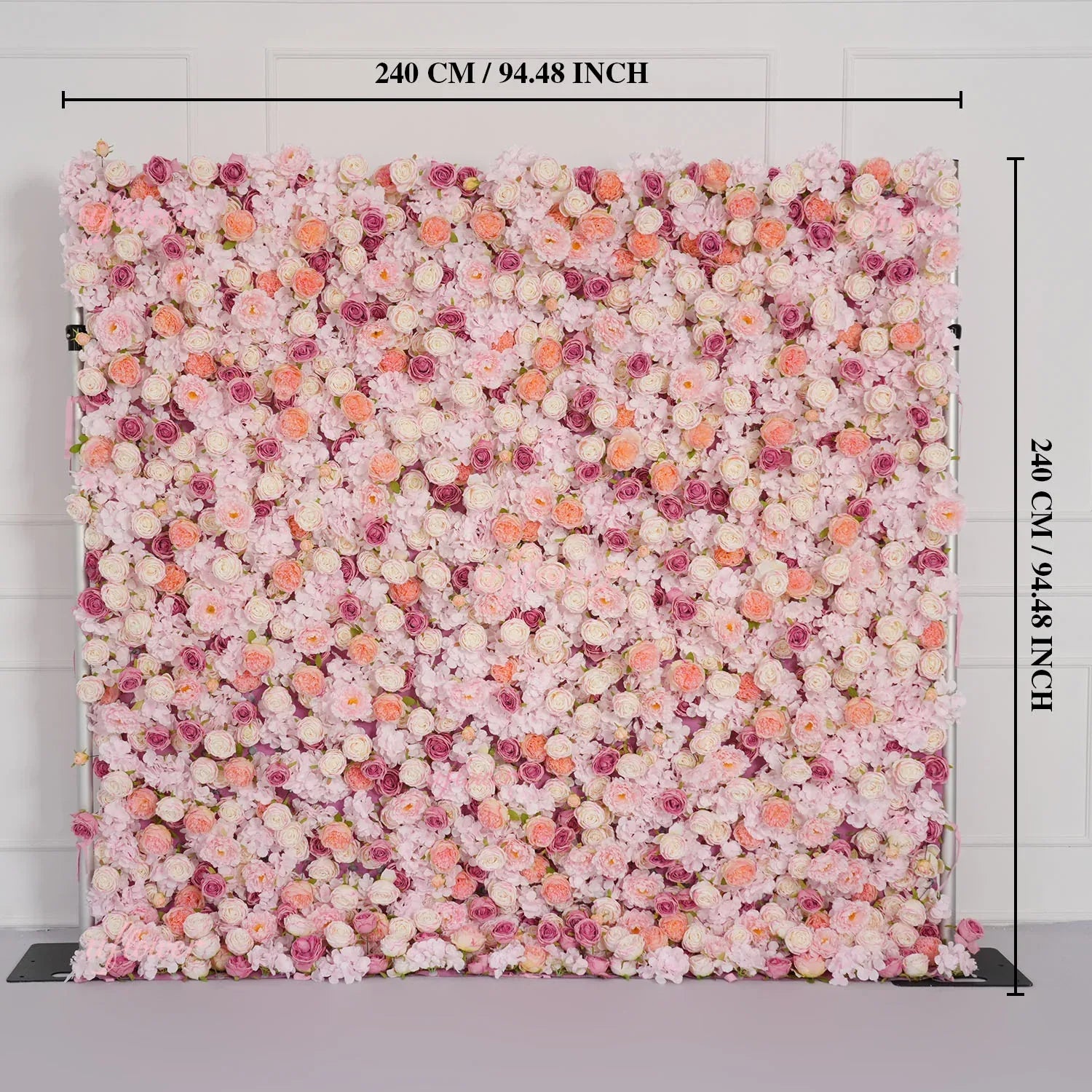 Uflower Flower Wall Pink Rose Floral Backdrop Wedding Party Proposal Decor SET80158 - Uflower