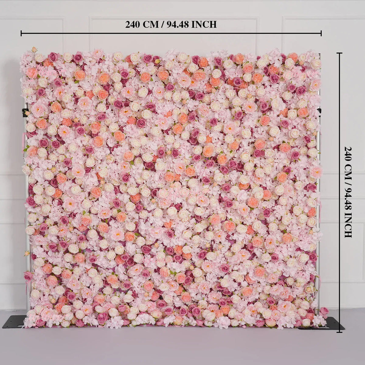 Uflower Flower Wall Pink Rose Floral Backdrop Wedding Party Proposal Decor SET80158 - Uflower