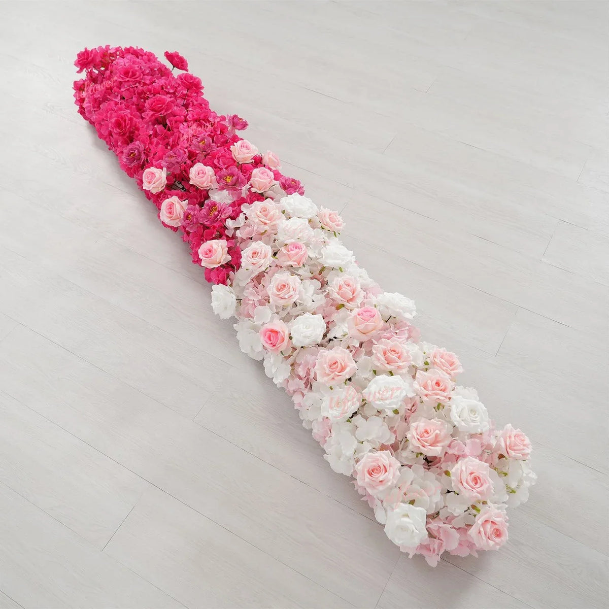 Uflower Gradient Pink Flower Row Wedding Party Backdrop Decor SET80179 - Uflower