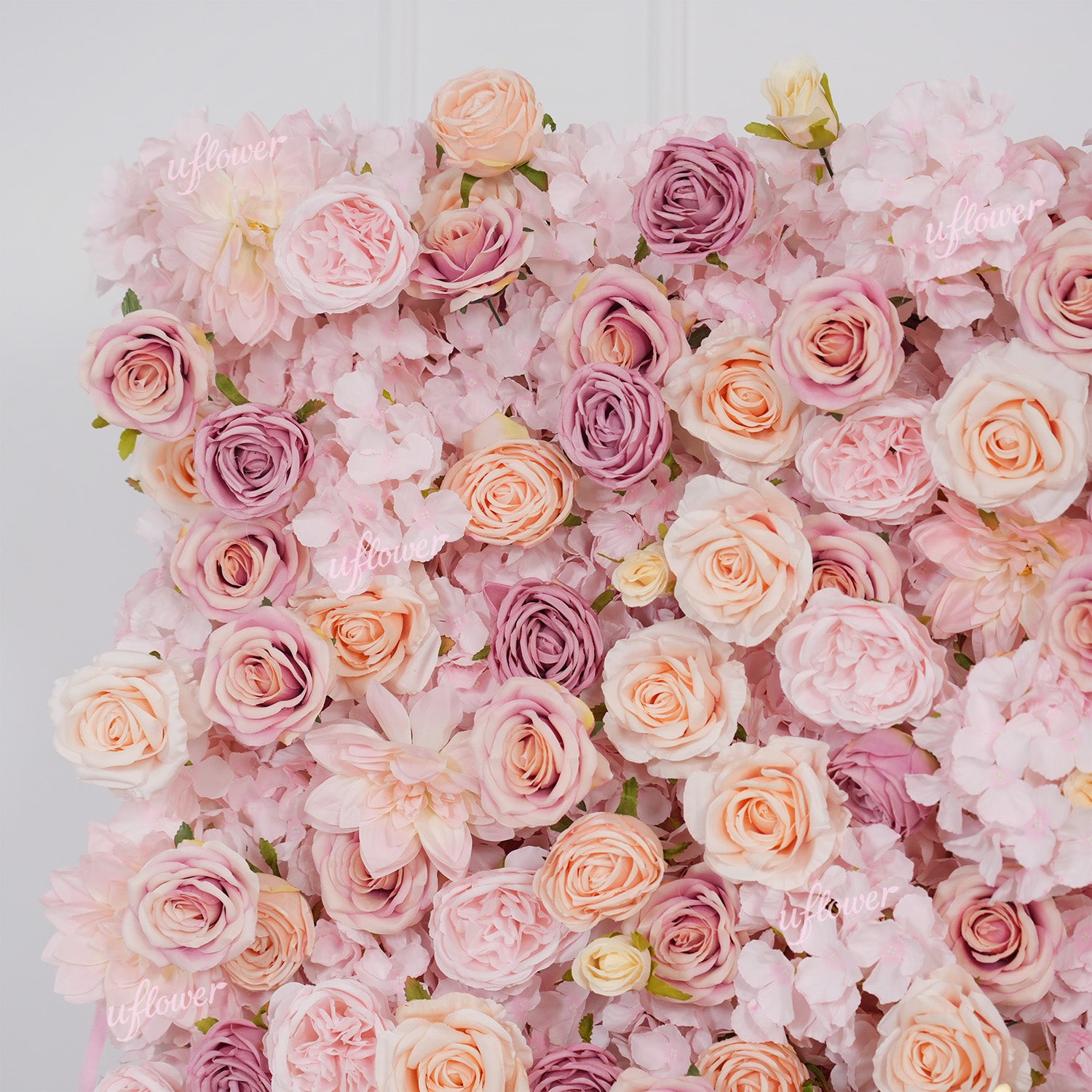 UflowerBlush Rose Flower Wall Backdrop Wedding Party Decoration SET80093-01
