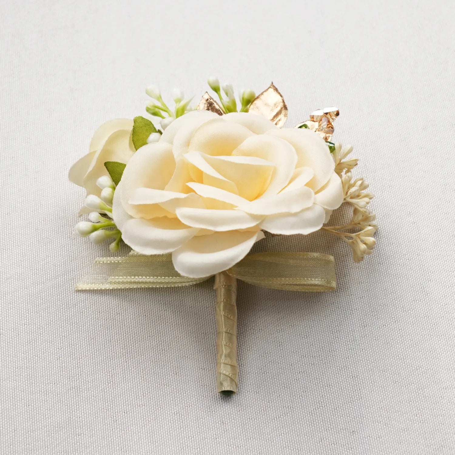 Uflower Boutonnieres in Champagne MG80010-02*6