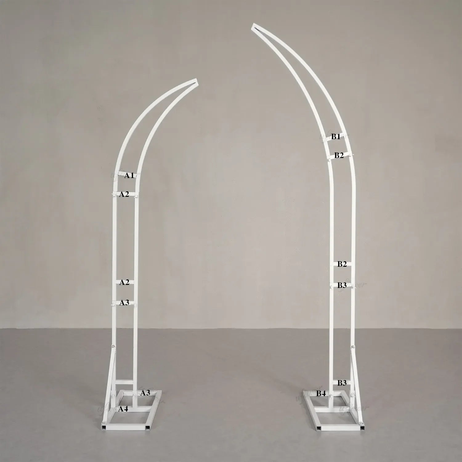 Uflower Wrought Iron Arch Flower Door Shelf Outdoor Wedding Backdrop Decor MSD80005-01 - Uflower