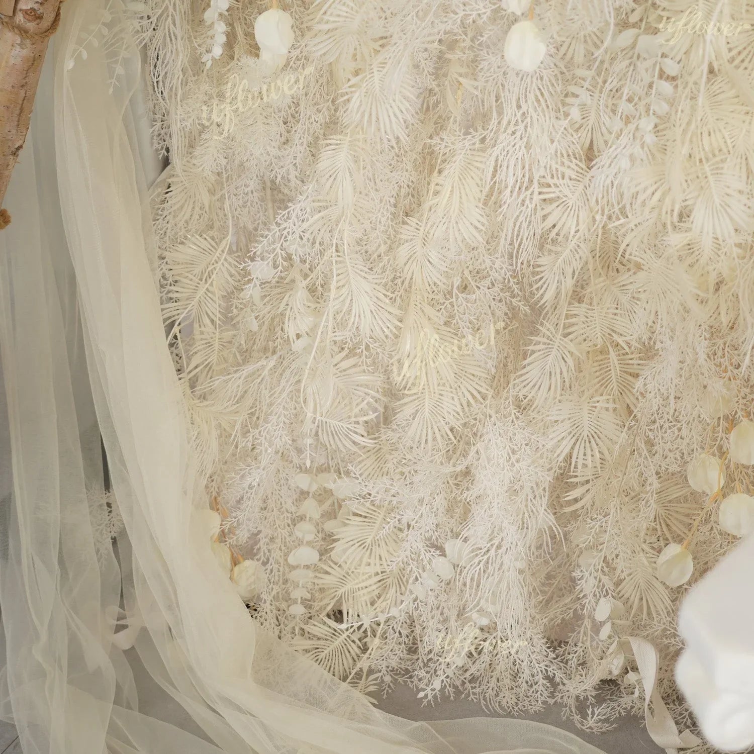 Uflower Luxury Ivory Lantern Flower Wall Backdrop Wedding Party Decoration SET80212 - Uflower