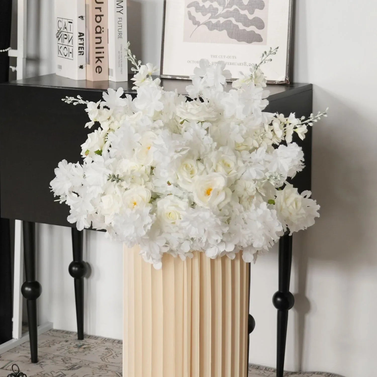 Uflower White Wedding Table Centerpiece Flower Arrangement MB80069 - Uflower