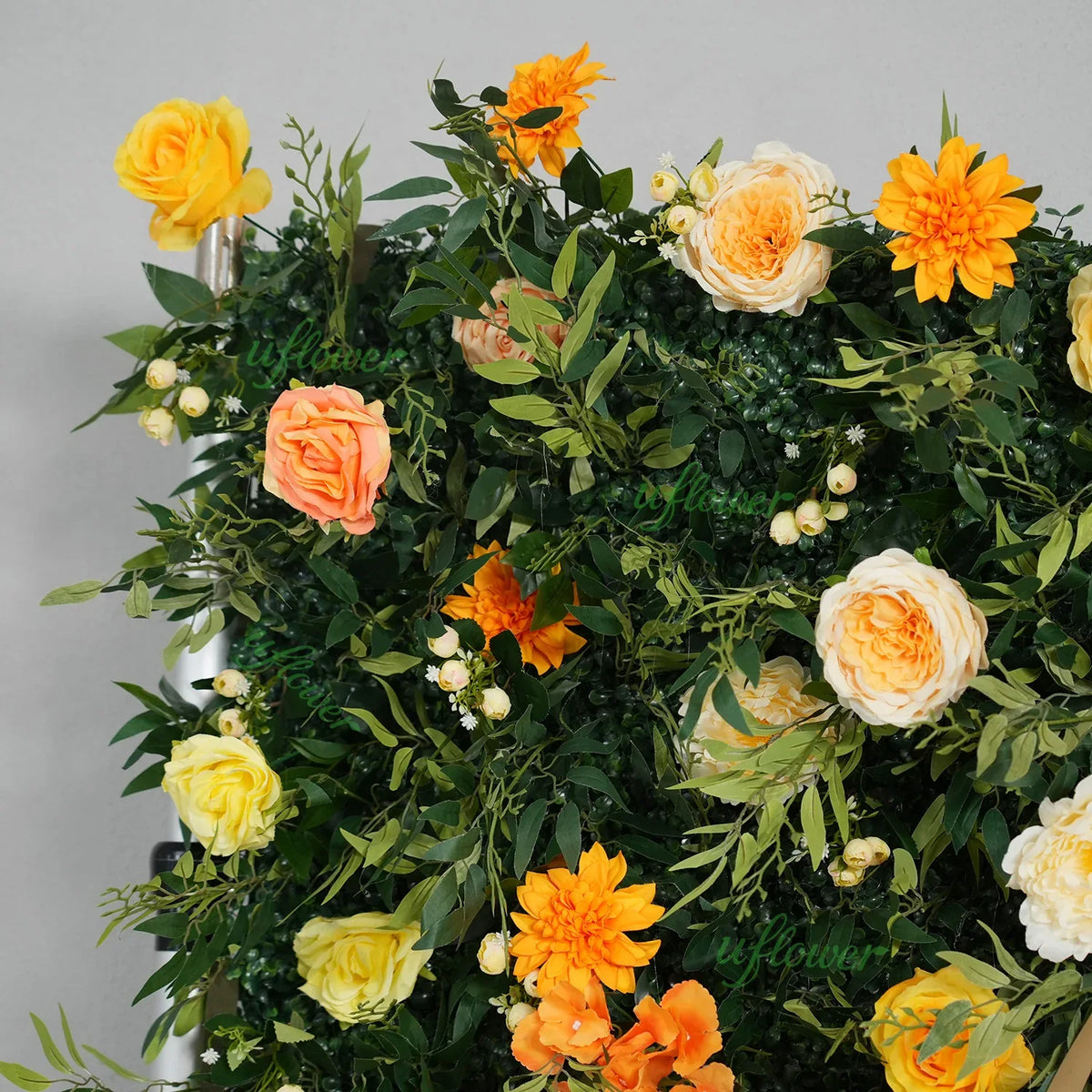 Uflower Autumn Orange Yellow Flower Wall Fall Wedding Party Event Decor SET80198 - Uflower
