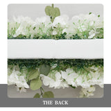 Uflower White Rose Greenery Sofa Table Runner Floor Flower Arrangement MC80222-04