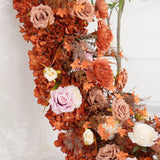 Uflower Artificial Autumn Brown Flower Row Sofa Table Runner Floor Flower Arrangement MC80117-01 - Uflower