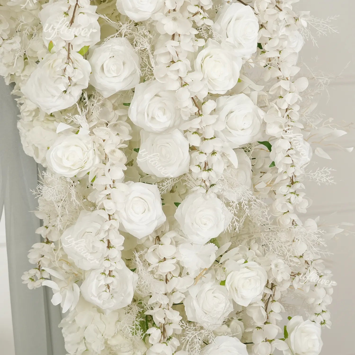 Uflower White Floral Door Arch Wedding Party Backdrop Decoration SET80230