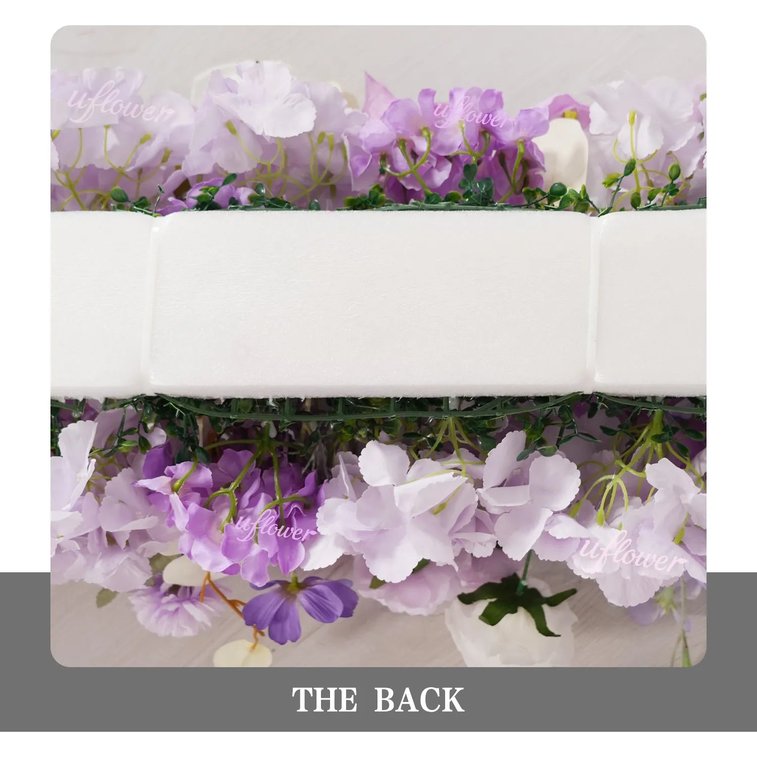 Uflower Purple Table Runner Sofa Floral Wedding Backdrop Decor MC80093-05