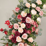 Uflower Rose Rouge Rose Fleur Corne Arche De Mariage Fête Fond Décor SET80229