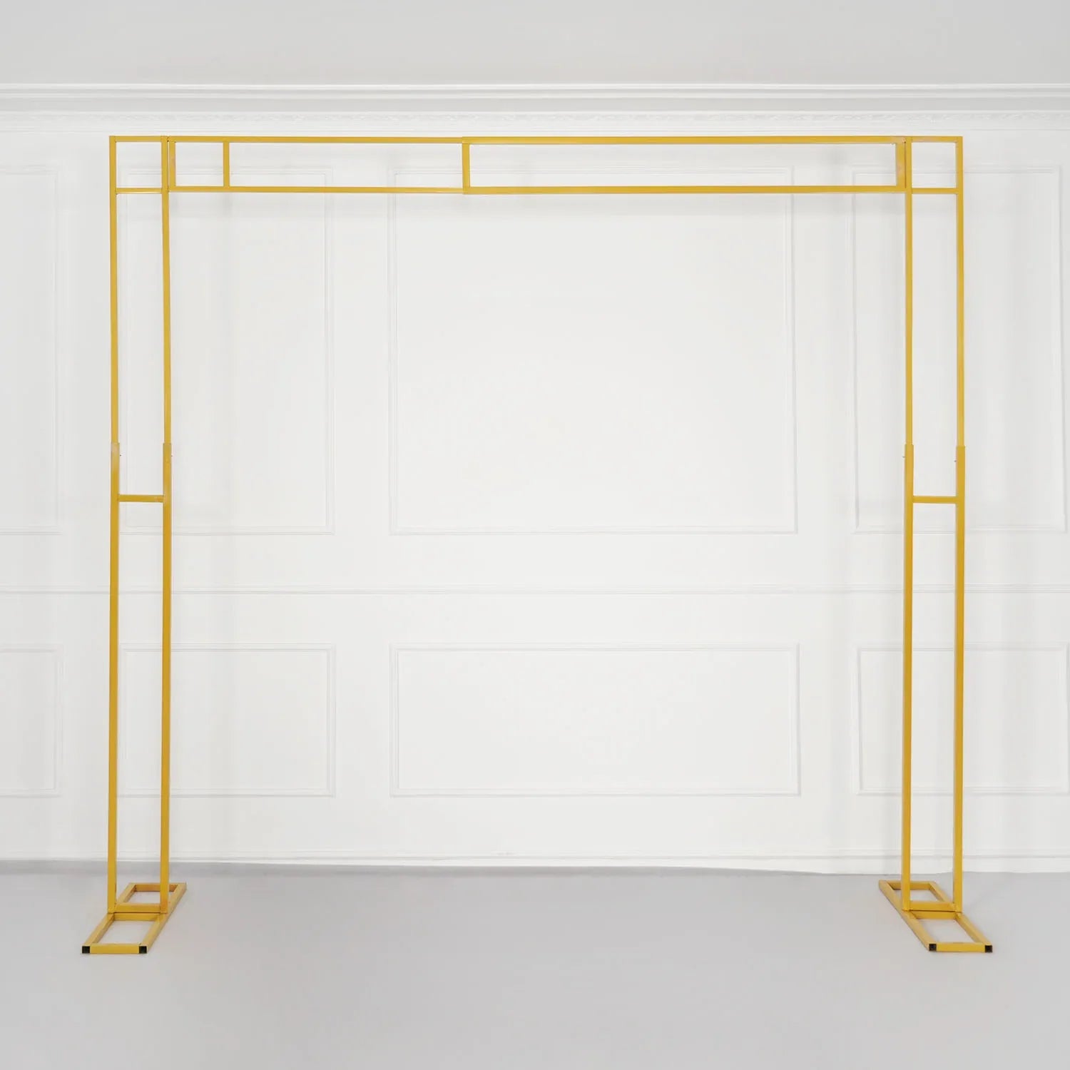 Uflower White Gold Retractable Flower Stand Adjustable Wedding Stage Background Shelf MSD80002 - Uflower