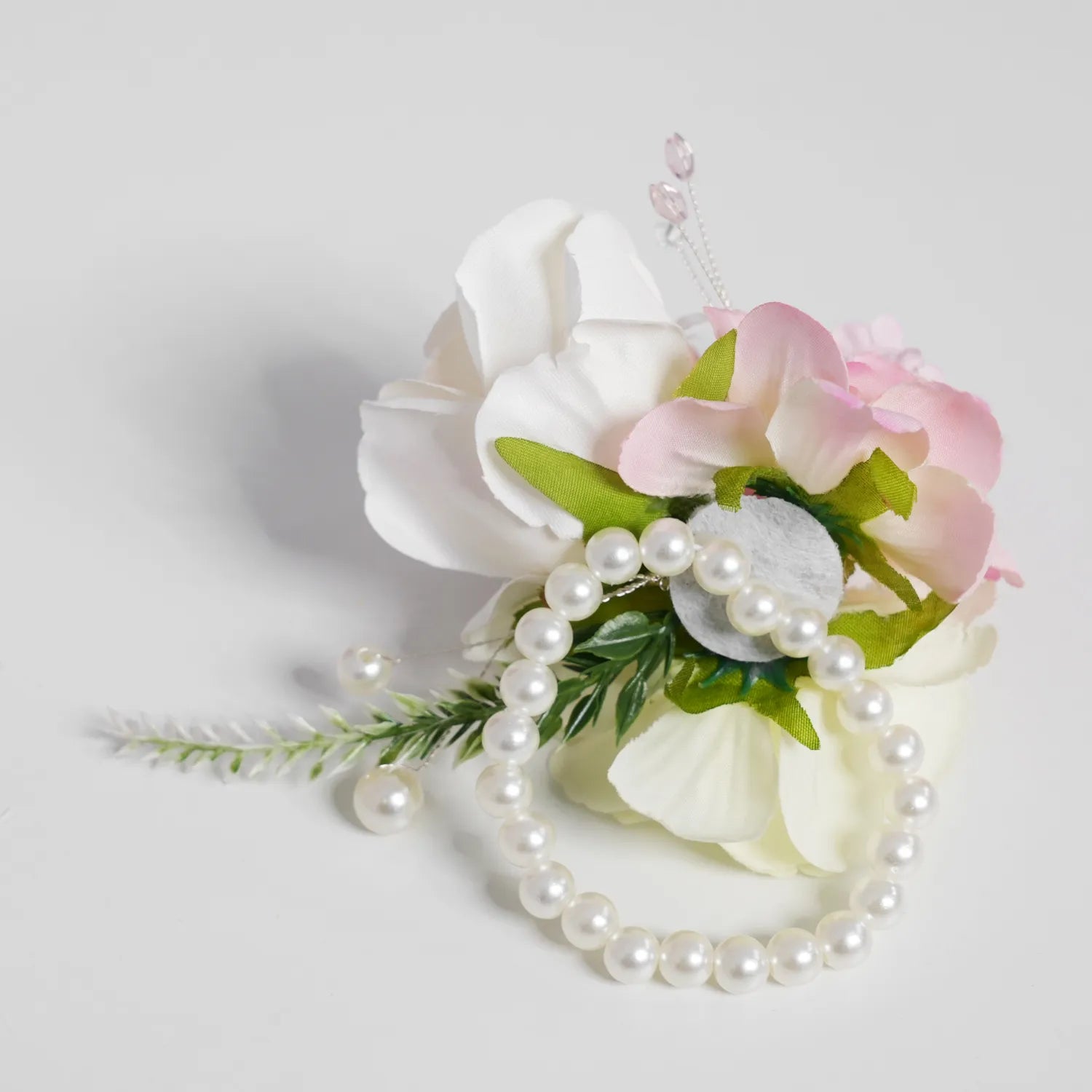 Uflower Wrist Corsages in Blush White MG80009-04*6