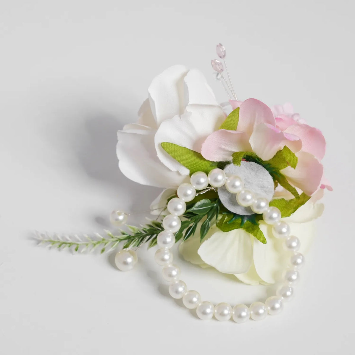 Uflower Wrist Corsages in Blush White MG80009-04*6
