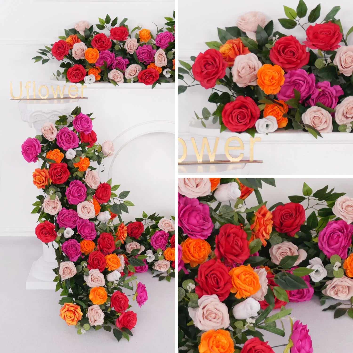 Uflower Colored Sofa Table Runner Floor Flower Arrangement MC80084 - Uflower
