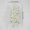Uflower Artificial White Rose Flower Row Wedding KT Backdrop Decor SET80129 - Uflower