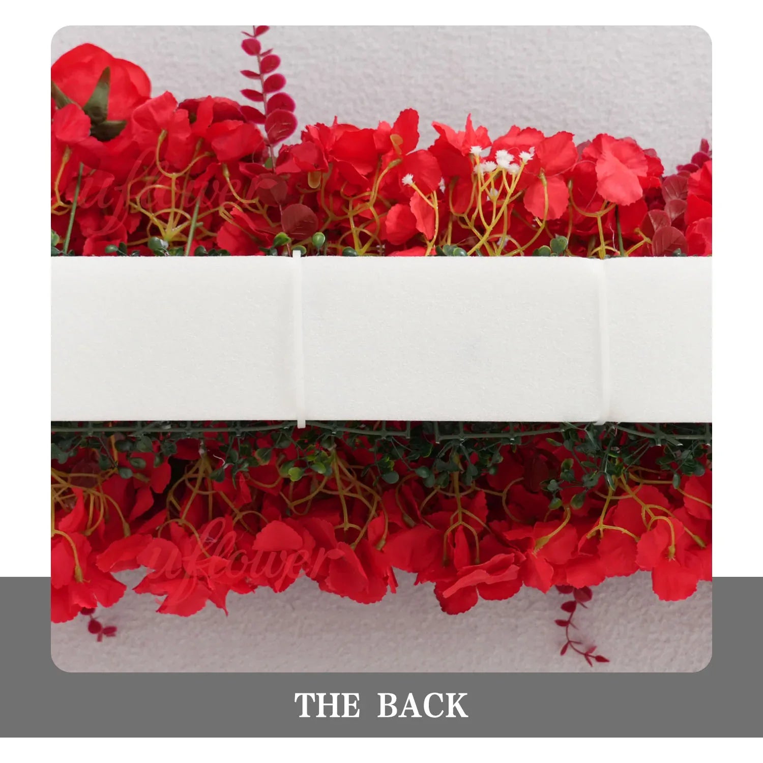 Uflower Artificial Red Rose Flower Row Wedding KT Backdrop Decor MC80075-03 - Uflower