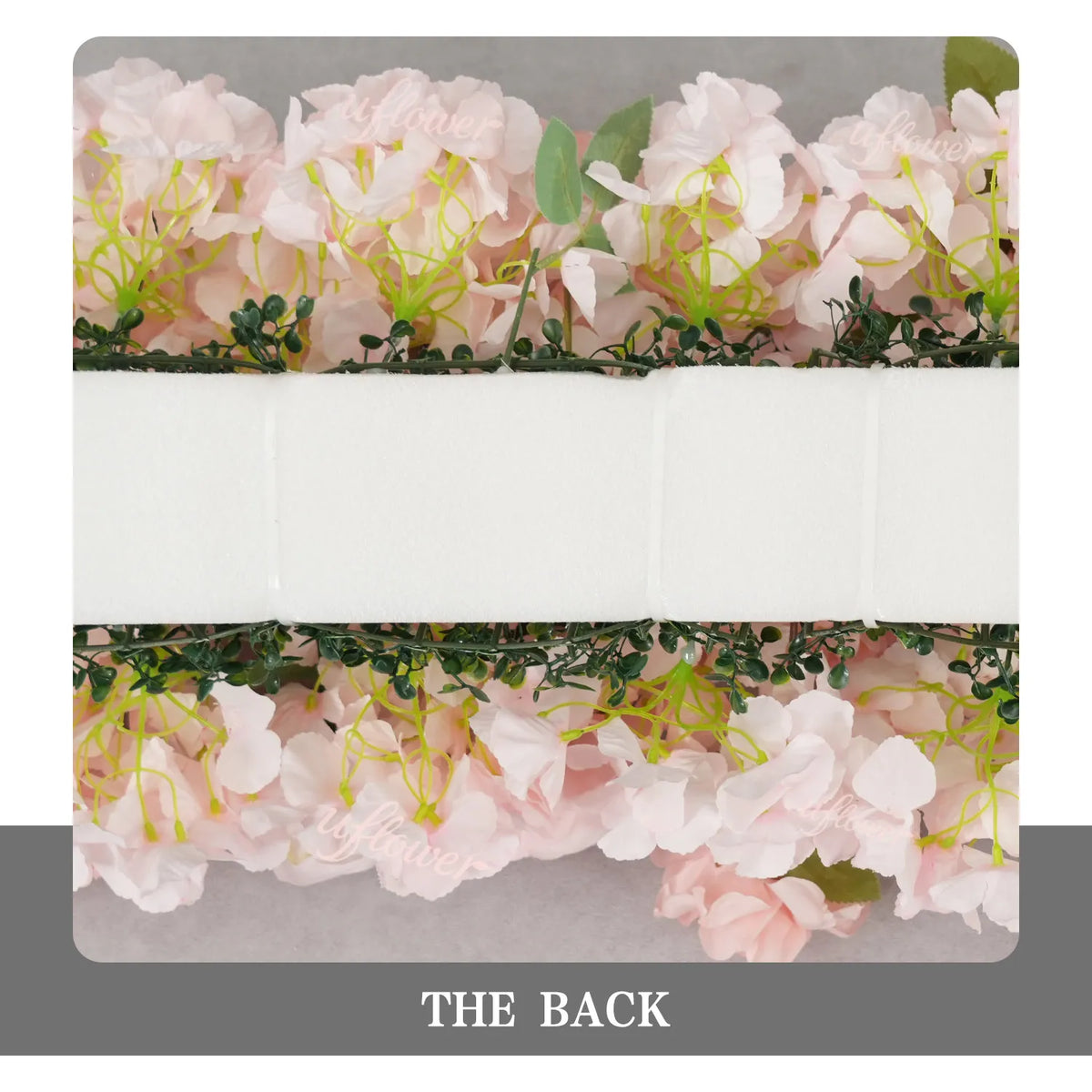 Chemin de table rose Uflower, décor floral de canapé, toile de fond de mariage SET80213