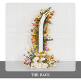 Uflower Orange Yellow Flower Row Wedding Backdrop Horn Arch Party Event Decor Props SET80139 - Uflower