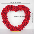 Uflower Luxury Red Rose Floral Arrangement Cloth Base Heart-Shaped Arch Props MC80130-01 - Uflower