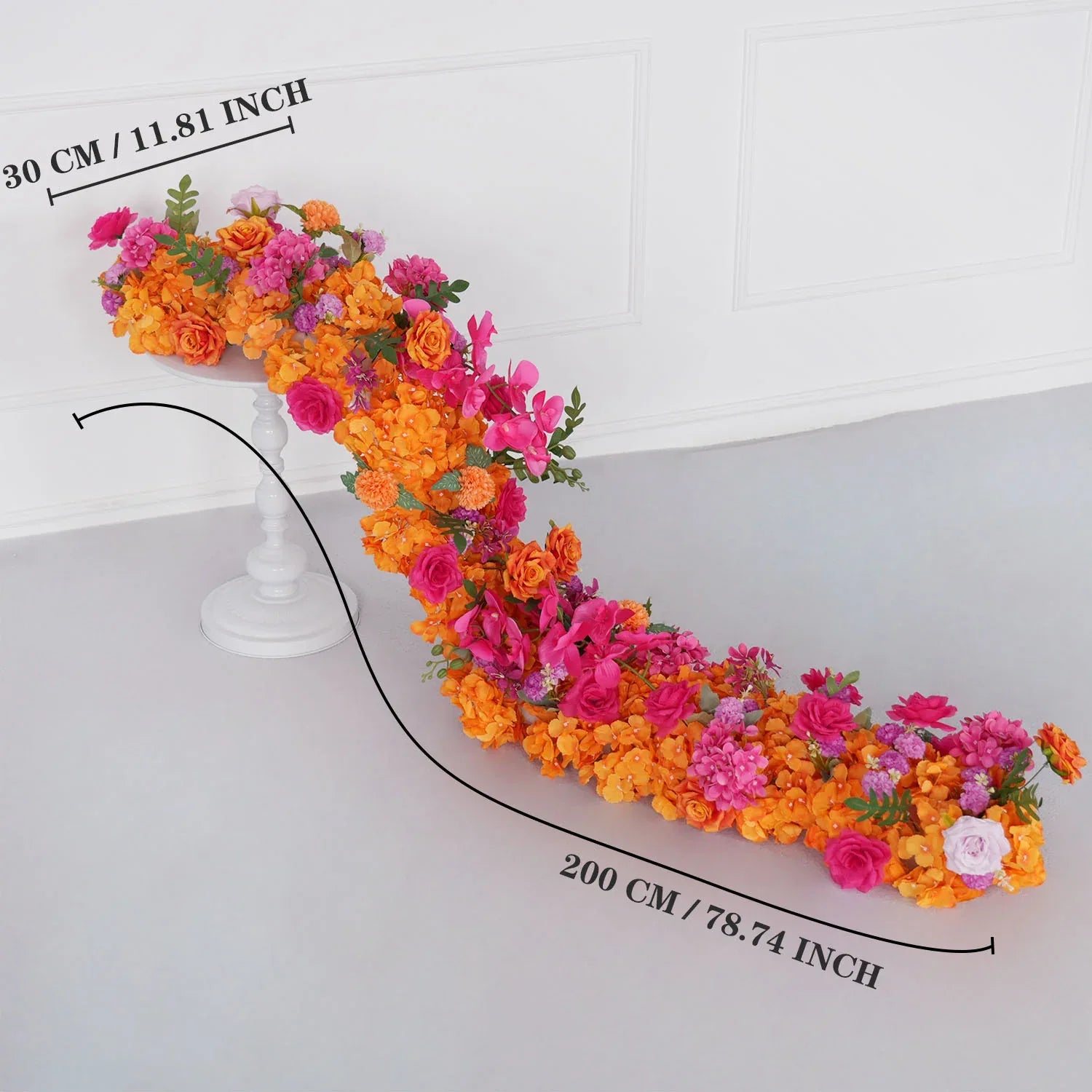 Uflower Artificial Flower Row Sofa Table Runner Floor Flower Arrangement MC80107 - Uflower