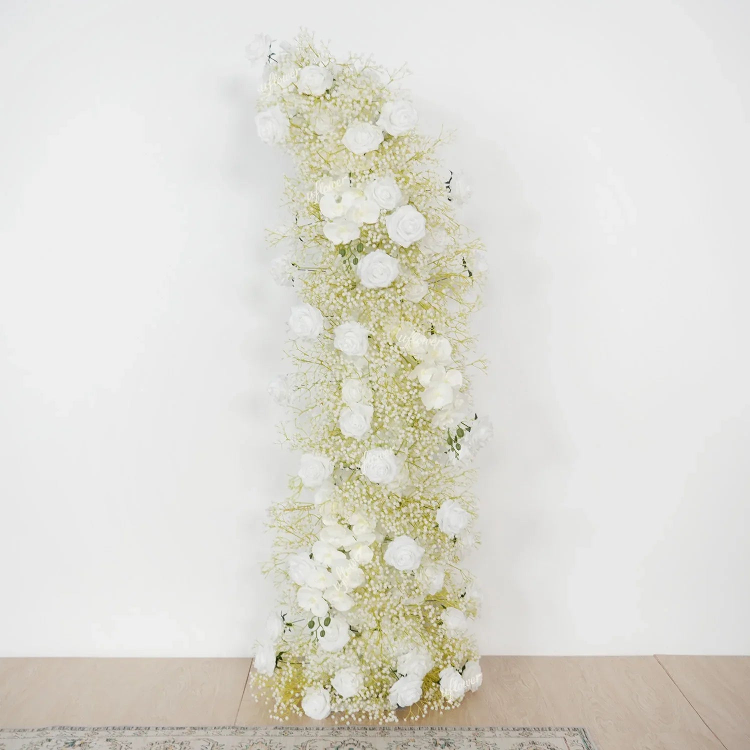 White Flower Row Decor Wedding Backdrop Horn Arch SET80087 - Uflower