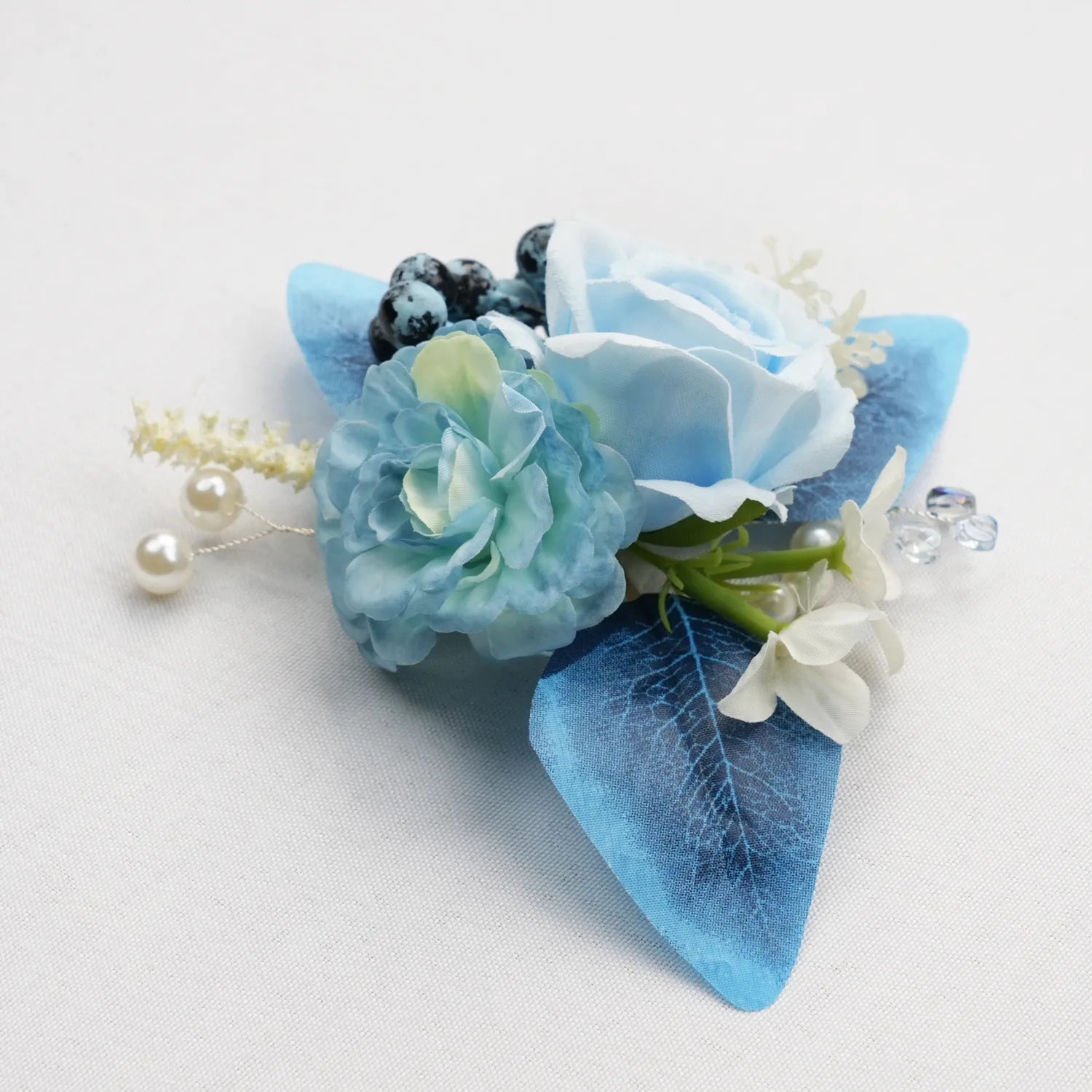 Uflower Wrist Corsages in Dusty Blue MG80007-04*6