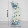 Uflower Blue White Floral Horn Arch Wedding Party Backdrop Decor SET80135 - Uflower