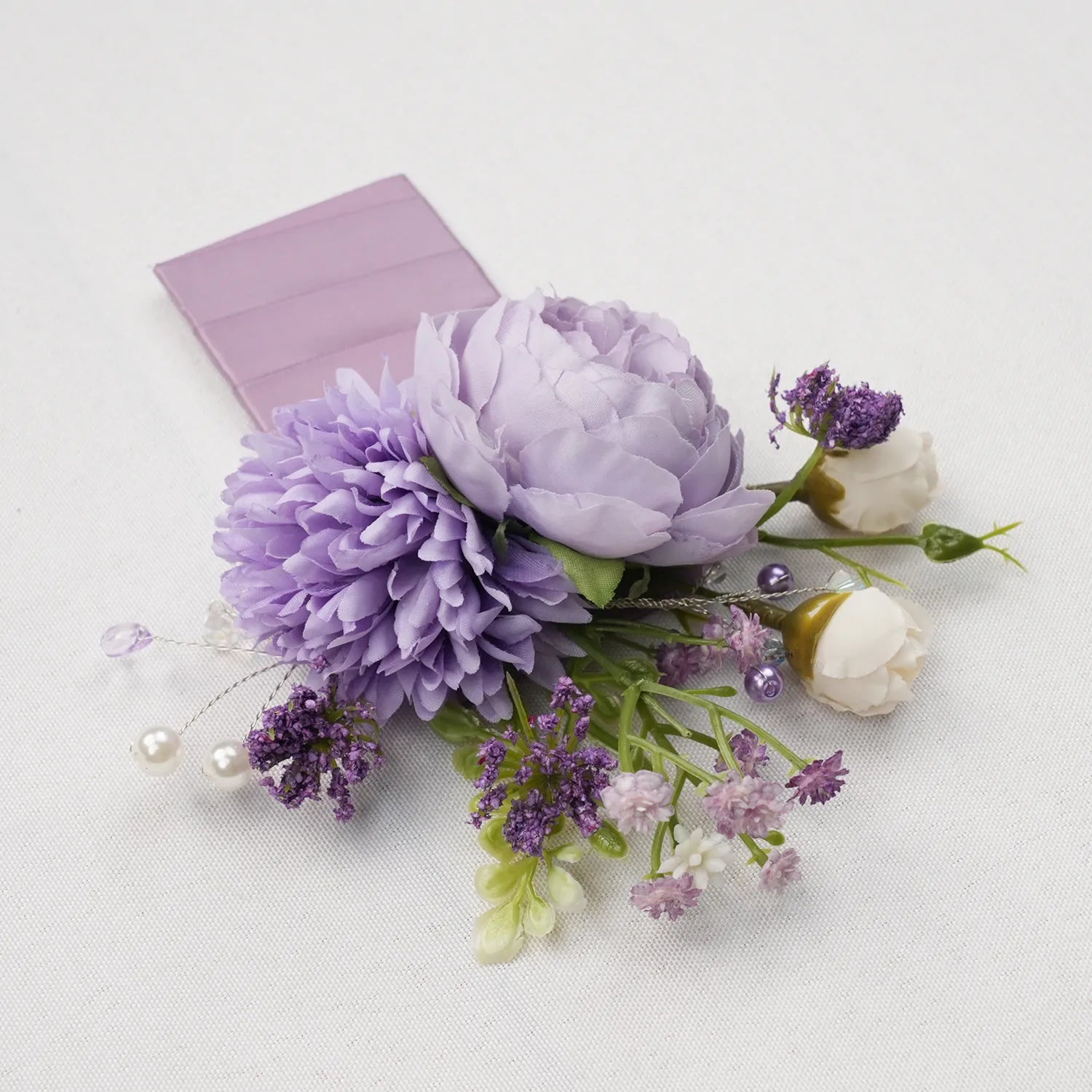 Uflower Boutonnieres in Lilac with Card MG80004-02*6