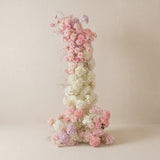 Uflower Décoration d'arche florale rose et blanche pour fête de mariage SET80238