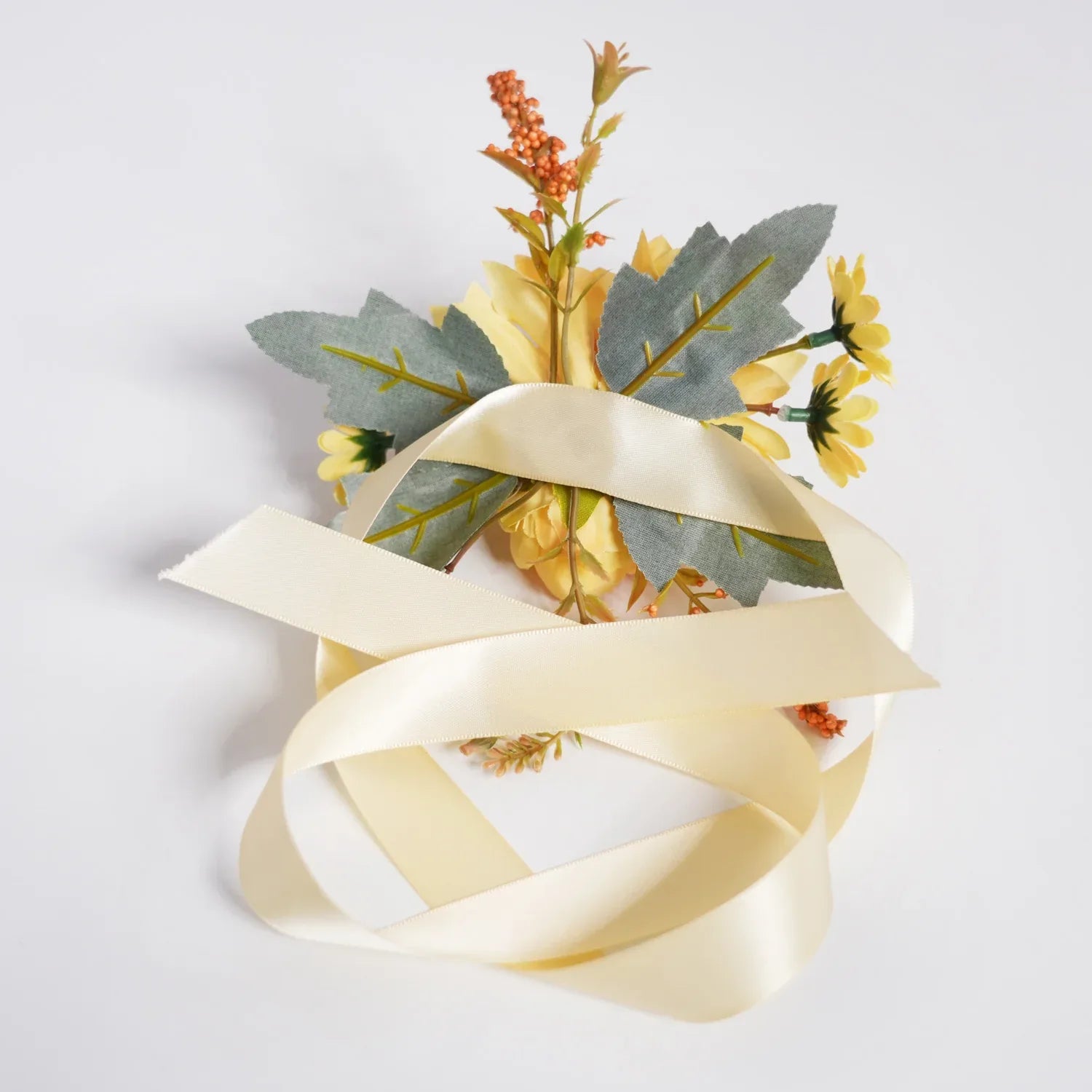 Uflower Wrist Corsages in Yellow MG80003-04 - Uflower