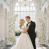 Uflower Champagne Crocus Wedding Event Floral Arch SET80041 - Uflower