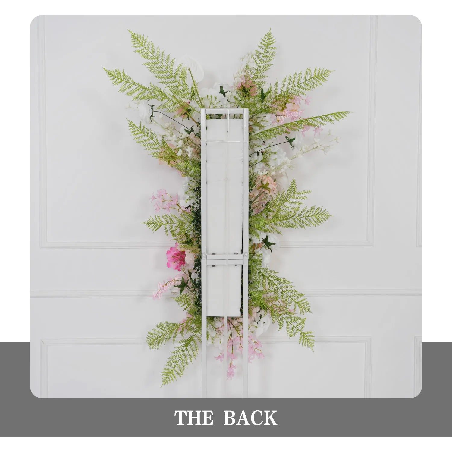 Uflower White Pink Floral Arrangement Wedding Party Arch Backdrop Decor SET80216