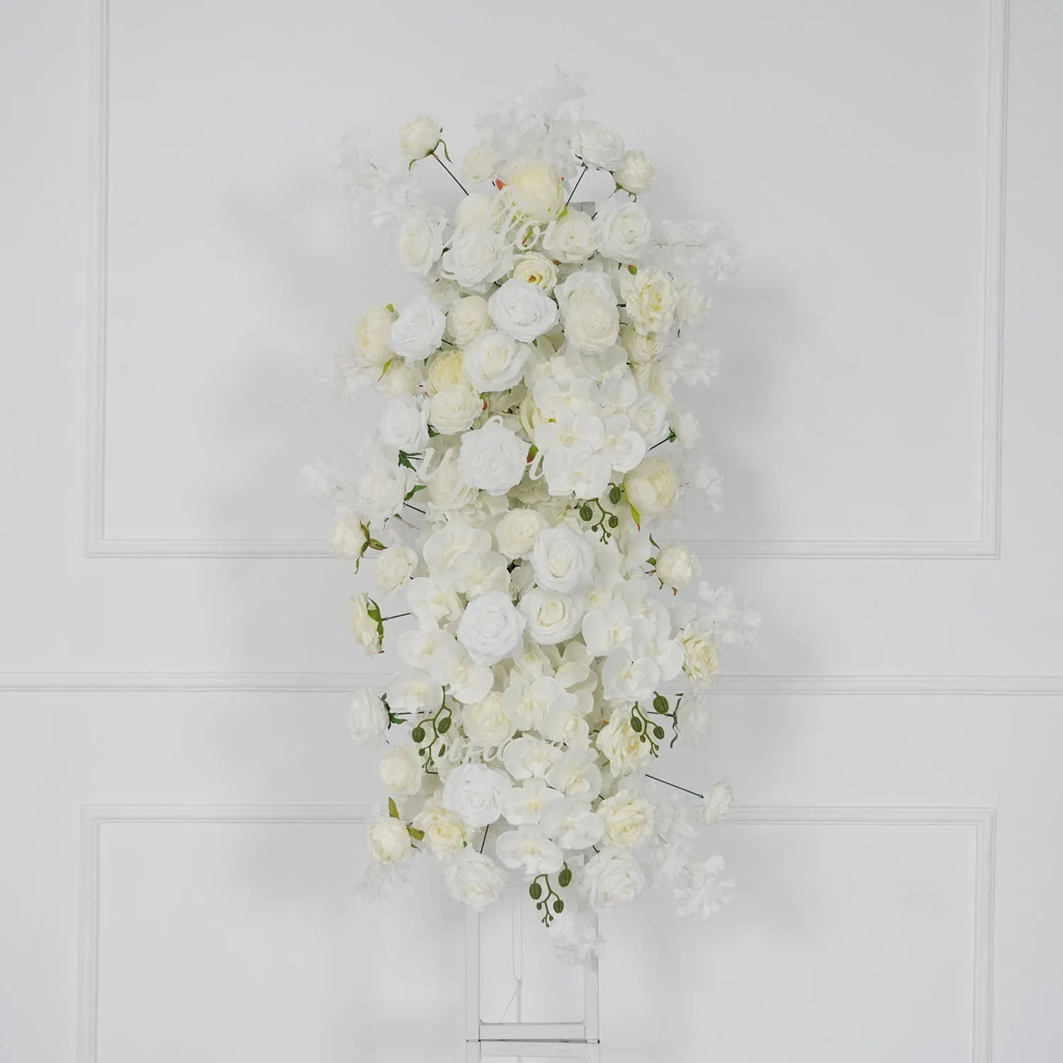 Uflower Artificial White Wedding KT Backdrop Flower Row Decor SET80129 - Uflower