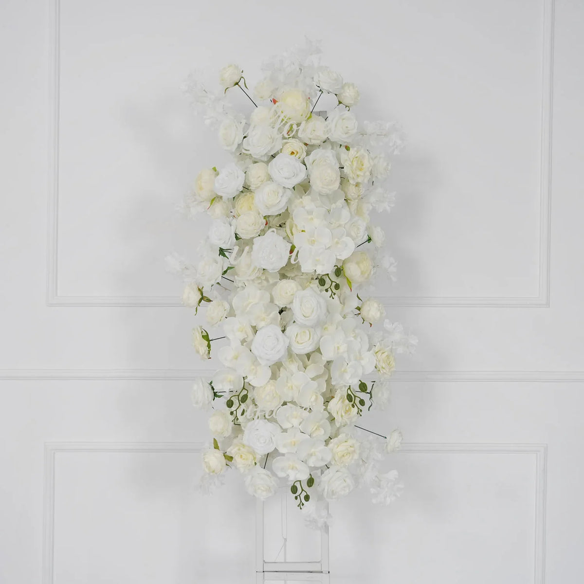 Uflower Artificial White Wedding KT Backdrop Flower Row Decor SET80129 - Uflower