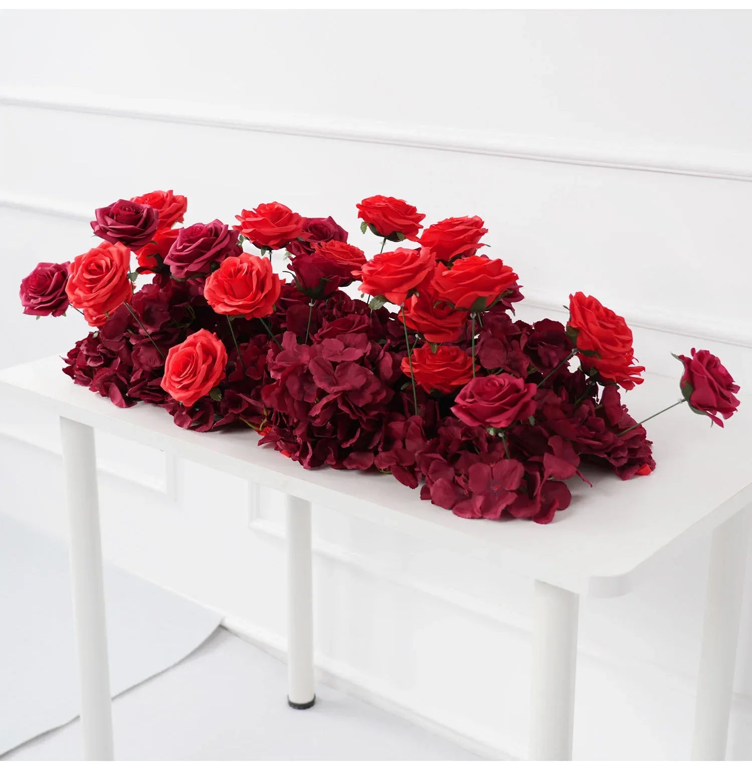 2*2m Rose Red Flower Wall Wedding Decor SET80045-01 - Uflower