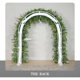 Uflower White Rose Green Leaf Floral Row Decor Wedding Backdrop Door Arch SET80147 - Uflower