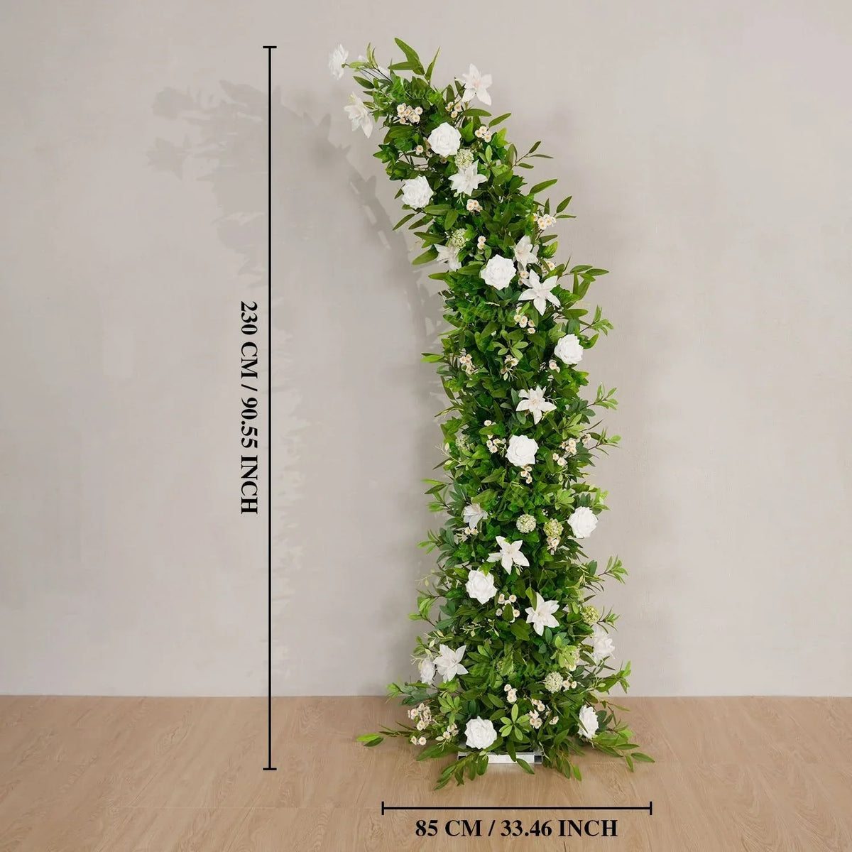 Uflower White Green Floral Arrangement Horn Arch Wedding Backdrop Props	SET80098-01 - Uflower