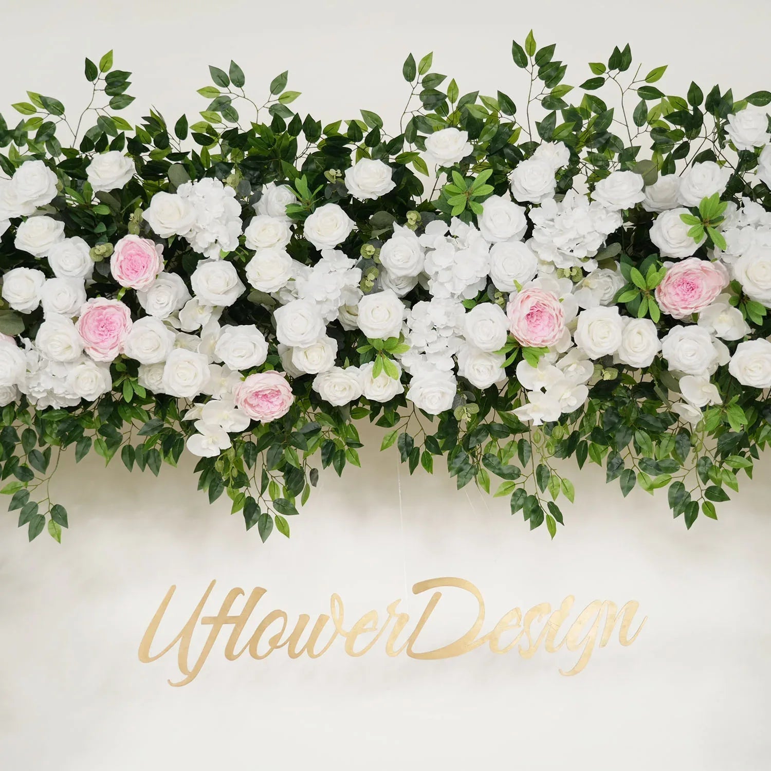Uflower White Rose Wedding Background Flower Arrangement Arch Decoration SET80002-01 - Uflower