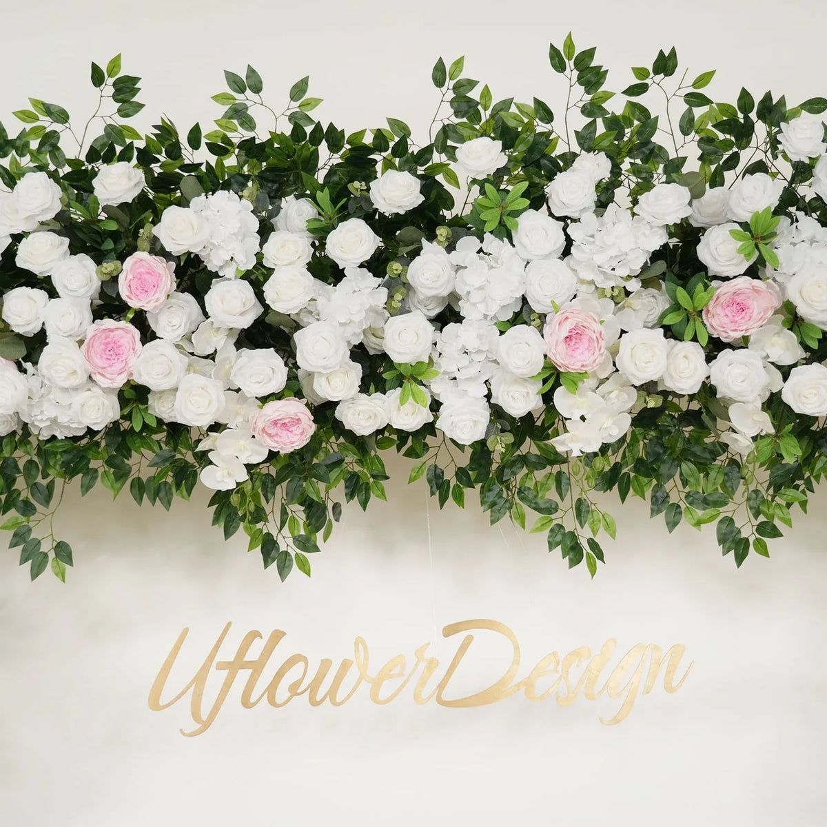 Uflower White Rose Wedding Background Flower Arrangement Arch Decoration SET80002-01 - Uflower