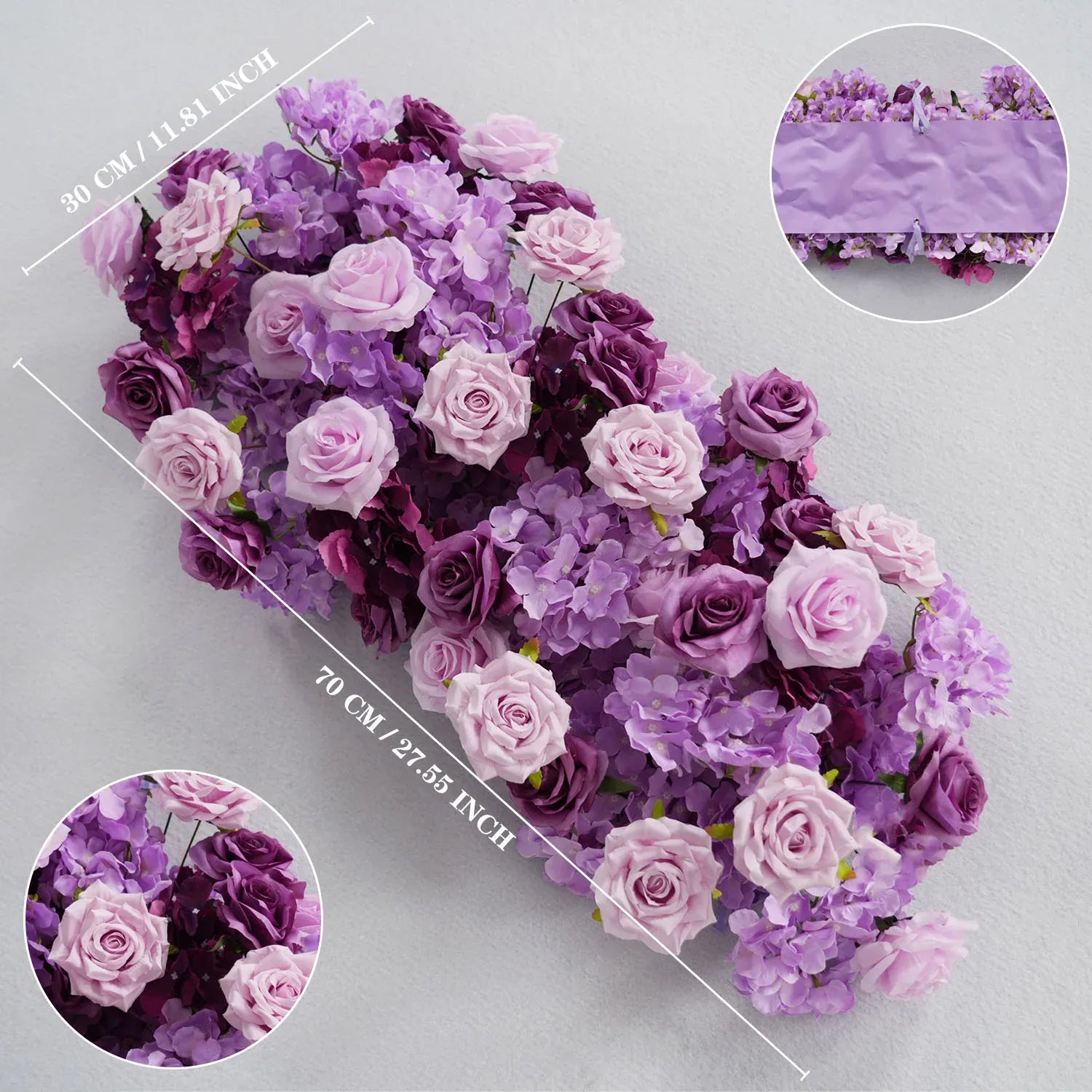 Artificial Purple Rose Heart Arch Wedding Decor SET80065 - Uflower
