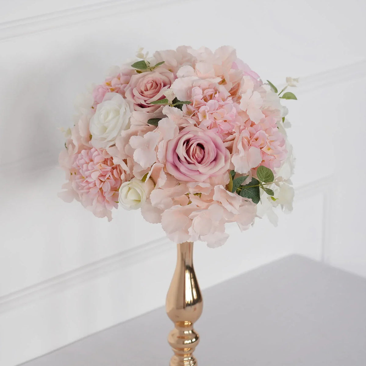 Uflower Pink Table Centerpiece Floral Ball Wedding Table Decoration MB80057 - Uflower