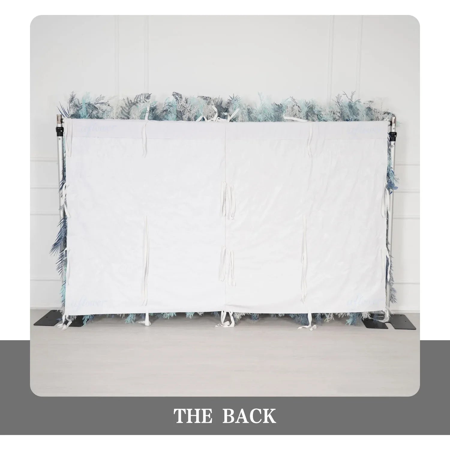 Uflower Flower Wall Mist-Blue Leaves Floral Backdrop Wedding Party Proposal Decor SET80182 - Uflower