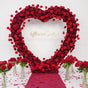 SET (Rose Heart Shape+Flower Row) With Gold Stand