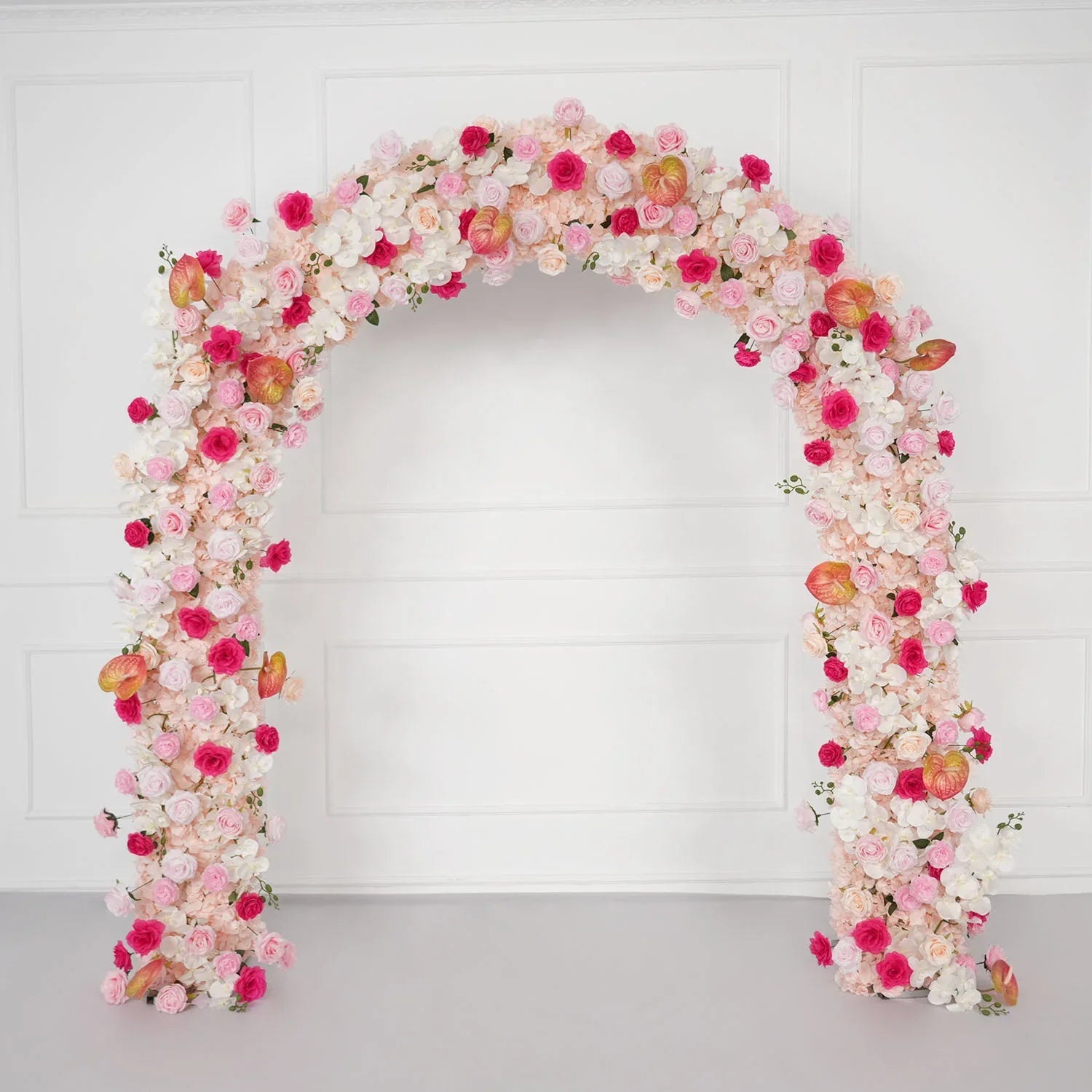 Uflower Pink Rose Floral Door Arch Wedding Party Backdrop Decoration SET80206 - Uflower